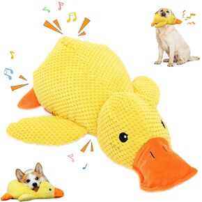 Mellow Dog Calming Duck, 2025 New Yellow Duck Dog Toy, The Mellow Ducks Calming Pillow, Dogs Ducks Toy with Quacking Sound for Indoor Dogs (Yellow)