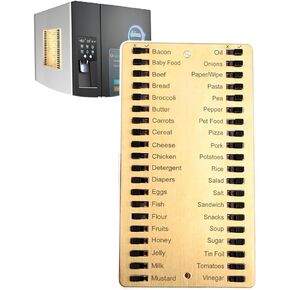 Metal Grocery List Reusable Shopping List with Clear Scale and Slide Tabs Memory Reminder Board to Help You Shopping (Magnetic)