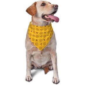 BEES Dog Bandanas ، وشاح العسل ، والأوشحة القابلة للتعديل للمثلث ، و Kerchief مضحك لعشاق الكلاب القابلة لإعادة الاستخدام (أصفر 1)