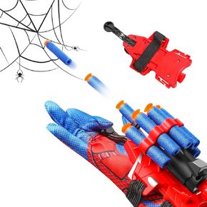 العنكبوت القفازات القفازات الرماية لعبة الأزياء للأطفال تململ لعبة Toys Toy Toy Cool Stuff Cool Gadgets String Gloves Fun Party Party Cosplay Gift Cool Stuff Gifts for Age 8-12 Years.