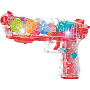 تضيء ArtCreativity Up Gear Toy Gun للأطفال ، وأسلحة الألعاب للأولاد مع التروس المتحركة ، وتأثيرات LED ، والموسيقى ، والمشاركة في البطاريات ، وتفاعلية LED TOY GUNS ، وألعاب الهدية الرائعة.