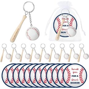 FUMETE 12 مجموعة رياضية الحفلات FAVORS Keychain End of Season Team Gifts Thank Thank You Cards Urgresha Pags Supplies
