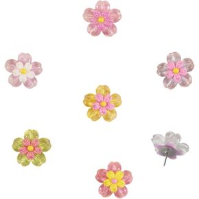 لطيف زهرة Thumbtack Bulletin Board Thumbtacksoft Wood Board ThumbtackSitible للوحات الإعلانية وجدران الصور وأظافر جدار الديكور المنزلي (60 جهاز كمبيوتر)