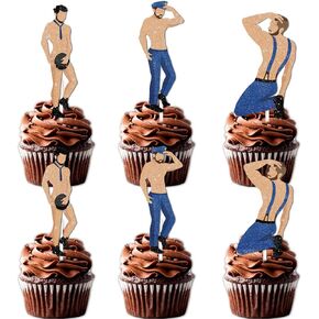18pcs بريق العضلات الرجال الحلوى كب كيك أعلى صالة الألعاب الرياضية للياقة رفع الأوزان الرياضة موضوع ديكور اللوازم الرجال