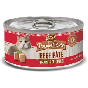 Merrick Purrfect Bistro Grain Free Poate Pate Caned Cat Food ، 5.5 Oz. ، حالة 24