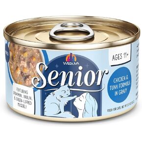Weruva Cat Senior, Chicken and Tuna Formula in Gravy, 3oz Can, Pack of 12
