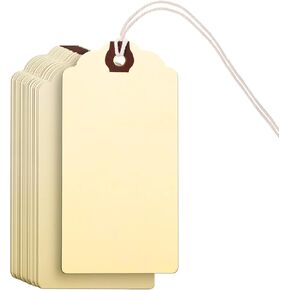 360 PCS 4 3/4-in x 2 3/8-in Manila Tags Tags With with String Inclupted Inventory Tags Tag Lagage Tags Tags Cardboard Tags with String Hang Label Tags مع فتحة معززة
