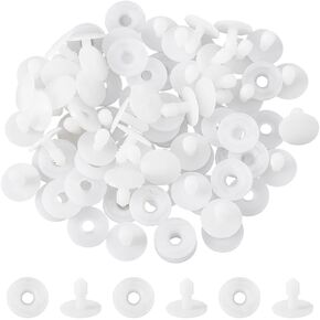 Dicosmetic 40 Sets Doll Loints Bulk 20mm/0.79 "Craft Coint White Bear Making Figure Figured Posted Animal Lofts Plastic Safety Moans Accesories for Crochet Pustr