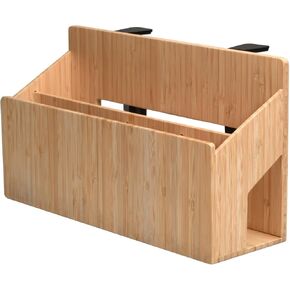 MobileVision Side Bamboo Side Organizer مع C-Clamp Mount على الخلفية لسهولة التثبيت