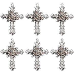 Sunnyclue 1 Box 10pcs Gold Cross Charms Bulk Easter Holiday Big Gothic Cross Charm Gold Gold alloy alloy Rhinestone Cenry Center Center Certes Charm for Jewelry Making Charms Diy Diy Congring
