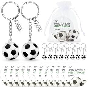 Fumete 12 Set Sports Party Favors Keychain End of Season Team Gifts Thank You Cards Organza Bags Supplies in Saudi Arabia