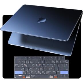 EooCoo [Ultra Thin Armor] Compatible with 2024-2022 MacBook Air 13 inch Case M3 A3113 A2681 M2 & Keyboard Cover Skin with MAC OS Shortcut Hot Keys