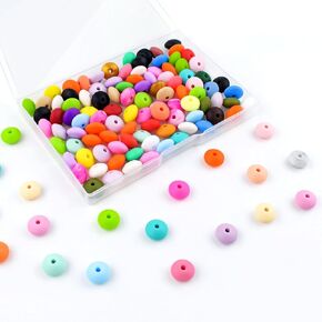 100 Pcs Silicone Lentil Beads, 203772