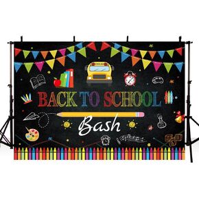 7x5ft العودة إلى المدرسة الخلفية Bash Chalkboard مرحبًا بك مرة أخرى