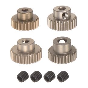 UXCELL 48P PINION GEAR SET 5MM RAMFT 25T 26T 27T 28T Aluminium Motor Motor Gears for 1/10 RC CAR (4pcs)