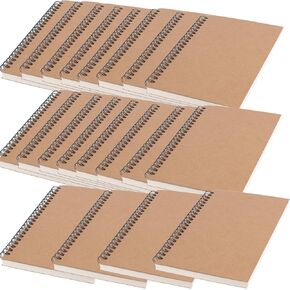 20 Pack A5 Spiral Notebook 60 Sheets 120 Pages كل دفتر دفتر حلزوني ، وسادة دفتر رسم فارغة متينة ، دفاتر ناعمة لمدرسة مكتب الأعمال 8.3 × 6 بوصات