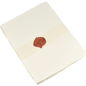 Kathmandu Valley Co. 8.5x11 بوصة 100 ٪ من القطن 90 GSM ، خارج أبيض عتيقة ورقة الطابعة يدويًا من فائض من النسيج المعاد تدويره لطابعات الحبر والليزر (100 ورقة)