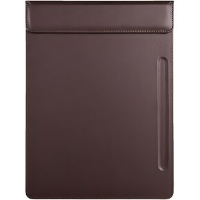 Premium Pu Leather Clipboard لورق حجم الرسالة - منظم المستندات المهني مع مقطع الصفحة المغناطيسية ، حامل القلم وملف الجيب