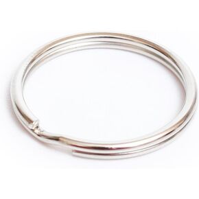الحكاية 50pcs حلقة مفتاح حلقة مقسمة الجولة المعدنية - قطرها قطرها من أجل القوة - 1.2 "(30 مم)