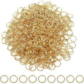 TOOB 500pcs حلقات القفز الذهب الفولاذ المقاوم للصدأ 5 ملم موصلات قفزة مفتوحة لسلاسل مفاتيح أقراط صناعة المجوهرات