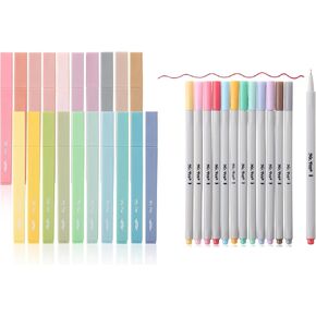 Mr. Pen- جمالية Pastel Highlighters مجموعة وأقلام Fineliner ، 32 حزمة