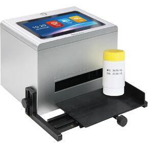 Automatic Continuous Inkjet Coding Machine for Small Business with Original Quick-Drying Ink Cartridge, Intelligent Printer for Production Date/Time/Barcode/QR Code/Logo (5-Inch Touch Screen)