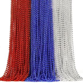 100pcs Bulk Parade Beads - Colorful Mardi Gras Bead Nceplaces for Kids and Come -Decorations و 33 "Parade Parade رمي الملحقات بالتجمع للزفاف ، عيد ميلاد