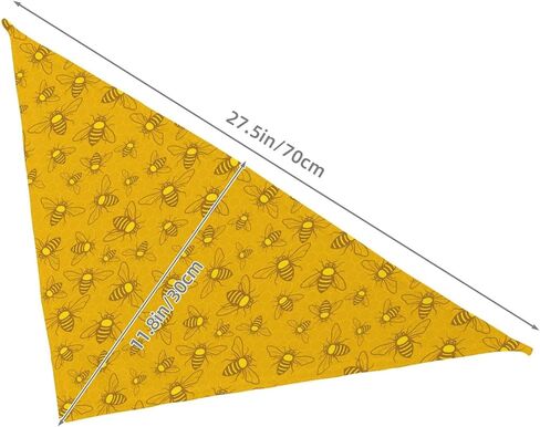 Bees Dog Bandanas, Honeybee Scarf,Adjustable Triangle Holiday Scarves,Funny Kerchief for Dog Lover Reusable (Yellow-1) in Saudi Arabia