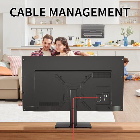 Universal Swivel TV Stand Base Table Top TV Stand for 32-75 Inch TVs 60 Degree Swivel, 12 Height Adjustable Monitor Mount Stand, Max VESA 600x400mm,Holds up to 99lbs TS204 in Kuwait