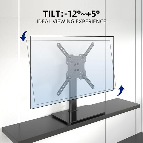 Universal Swivel TV Stand Base Table Top TV Stand for 32-75 Inch TVs 60 Degree Swivel, 12 Height Adjustable Monitor Mount Stand, Max VESA 600x400mm,Holds up to 99lbs TS204 in Kuwait