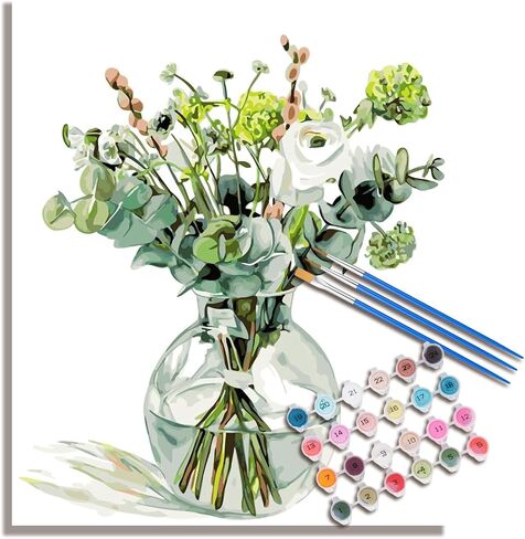 Paint by Numbers Kit for Adults Beginner, Abstract Landscape Acrylic Adult Paint by Number Kits on Canvas, Vintage Blue Car Watercolor Paint by Number for Adults, Perfect for Home Decor Gift 16"x20" in Kuwait