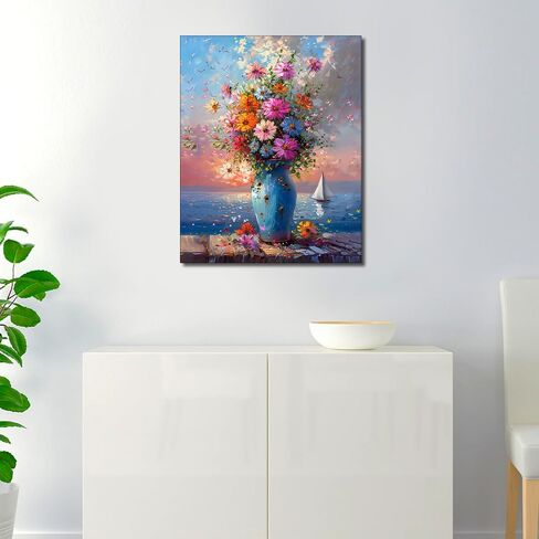 Starry Night Astronauts Paint by Numbers Kits Canvas DIY Space Earth Oil Painting Paint by Numbers for Adults Beginner with Brushes and Acrylic Pigment for Student Bedroom Home Decor 16x20inFrameless in Saudi Arabia
