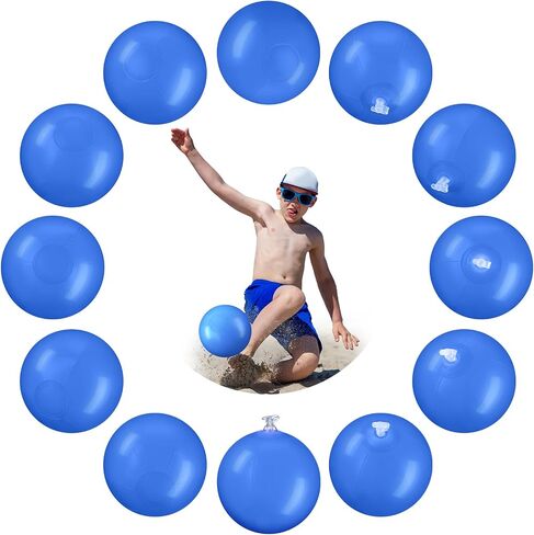 12 Pcs Inflatable Beach Balls Bulk 5 Inch Mini PVC Floatable Swimming Pool Balls for Hawaiian Ocean Under The Sea Party Decorations Supplies in Saudi Arabia