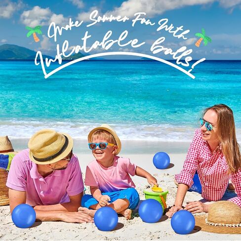 12 Pcs Inflatable Beach Balls Bulk 5 Inch Mini PVC Floatable Swimming Pool Balls for Hawaiian Ocean Under The Sea Party Decorations Supplies in Saudi Arabia