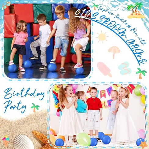 12 Pcs Inflatable Beach Balls Bulk 5 Inch Mini PVC Floatable Swimming Pool Balls for Hawaiian Ocean Under The Sea Party Decorations Supplies in Saudi Arabia