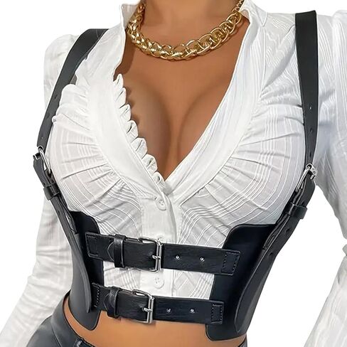 Leather Body Chain Adjustable Waist Chain Belt,Gothic Fashion Waist Belt for Women in Saudi Arabia