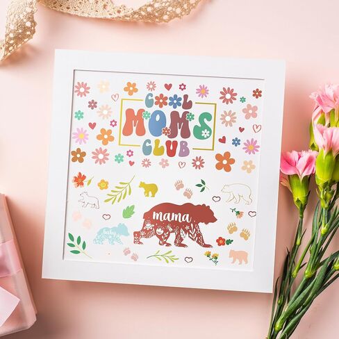 Afritee UV DTF Cup Wrap - 10 صفائح Boho Flower Mama UV DTF Cup Wrap for 16 Oz Glass Water Bottion ، Black Bear Mama Need UVDTF Transfer Stickers for Mug Crafts ، Mom Homies Hompts in Saudi Arabia