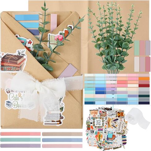 Marspark 6 Set Blind Date with A Book Gift Box Supplies Cits باستثناء الكتب بما في ذلك ملصقات الإشارات المرجعية المغناطيسية السائبة ، قراء مكتبة الكتب ، Home For For Women Men (Baby's Breath) in Saudi Arabia