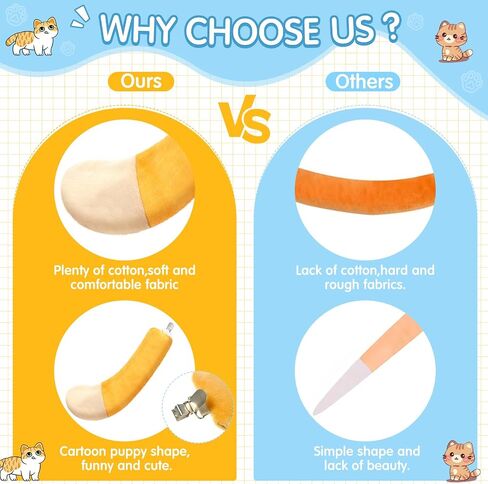 2 Pcs Dog Ears and Tail Costume Set Cartoon Dog Headband Tail for Kids Cosplay Birthday Party Gifts Accessories in Saudi Arabia