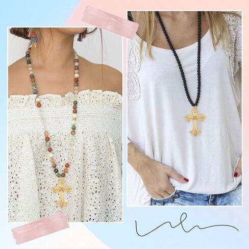 SUNNYCLUE 1 Box 10Pcs Gold Cross Charms Bulk Easter Holiday Big Gothic Cross Charm Gold Rosary Large Alloy Rhinestone Crystal Center Crosses Dangle Charm for Jewelry Making Charms DIY Necklace Earring in Saudi Arabia