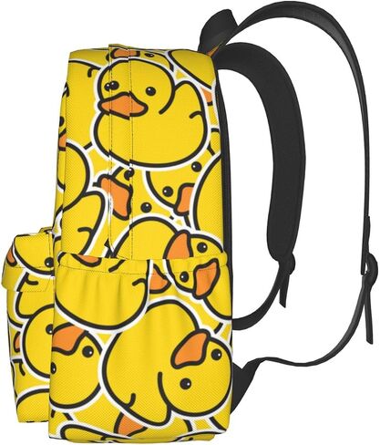 Cute Rubber Ducky Laptop Backpack For Men Women, Yellow Cartoon Ducks Lightweight Daypack Bookbag For Daily Commutes Business Travel Hiking in Saudi Arabia