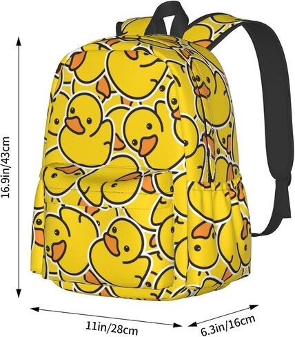 Cute Rubber Ducky Laptop Backpack For Men Women, Yellow Cartoon Ducks Lightweight Daypack Bookbag For Daily Commutes Business Travel Hiking in Saudi Arabia