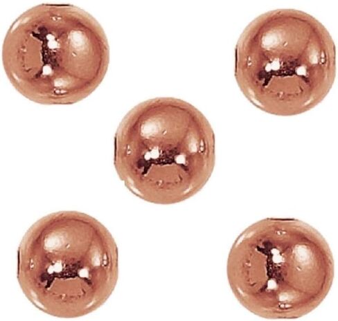 Genuine Solid Copper Hollow Seamed Beads, (4 MM - Pack of 100) in Saudi Arabia