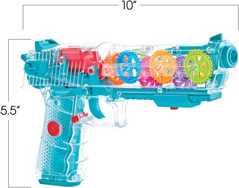 تضيء ArtCreativity Up Gear Toy Gun للأطفال ، وأسلحة الألعاب للأولاد مع التروس المتحركة ، وتأثيرات LED ، والموسيقى ، والمشاركة في البطاريات ، وتفاعلية LED TOY GUNS ، وألعاب الهدية الرائعة. in Saudi Arabia