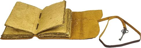 مجلة جلدية خمر - جلود جلدية عتيقة مجلات تكتب دفتر دفتر دفتر - مجلة Deckle حواف الورق | مجلة المظهر القديم | مجلة Grimoire (12x8 بوصة) in Kuwait