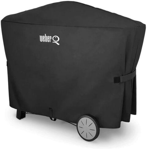 Weber Q 2000 and 3000 Series with Cart Grill Cover, Heavy Duty and Waterproof, Fits Grill Widths Up To 50 Inches in Kuwait