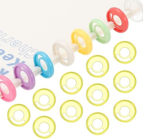 PATIKIL 28mm 1.1" Plastic Round Book Binding Discs, 22 Pcs Discbound Expansion Discs Pen Insertable Plating Round Binder Rings for DIY Notebook Planner, Pale Green in Saudi Arabia