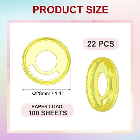 PATIKIL 28mm 1.1" Plastic Round Book Binding Discs, 22 Pcs Discbound Expansion Discs Pen Insertable Plating Round Binder Rings for DIY Notebook Planner, Pale Green in Saudi Arabia