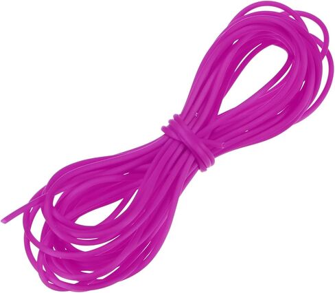 Hollow Pipe Tubing Rubber Cord, 5.5 Yards 2mm Stretchy String with 1.2mm Hole Elastic Strings Barber Cords for Jewelry Making/DIY Crafts/Necklaces/Bracelets [Reddish Purple] in Saudi Arabia