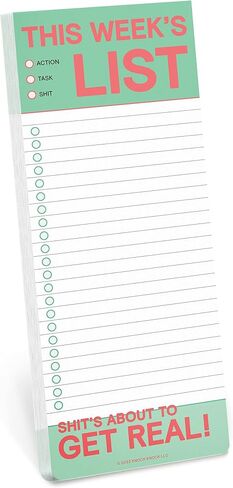 Knock Knock 1-Count This Week's List Make-a-List Pad - Weekly Planner Pads & To Do Pads, 3.5 x 9-inches in Saudi Arabia